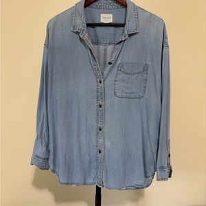 American Eagle Outfitters Denim Blue Shirt